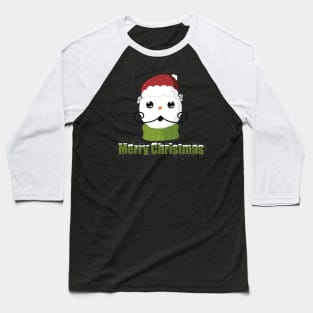 Funny snowman with mustache and carrot Baseball T-Shirt